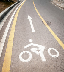 Obraz premium Bicycle road sign