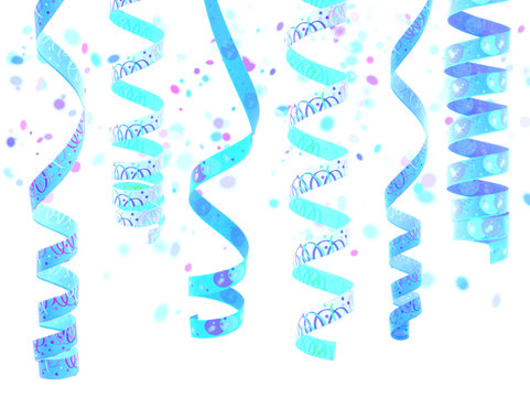 Paper streamer and confetti