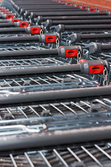 Fototapeta premium Supermarket shopping trolley