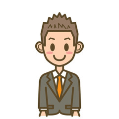 ビジネスマン　F02　上半身　正面