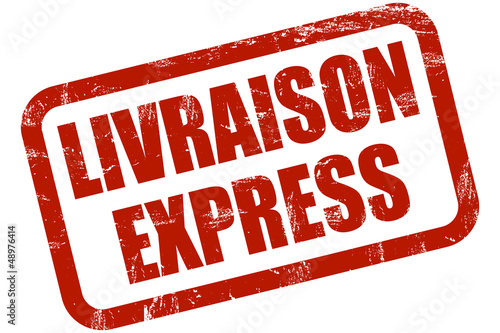 &quot;Grunge Stempel rot LIVRAISON EXPRESS&quot; photo libre de