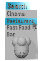 MENU SEARCH RESTAURANT - 3D