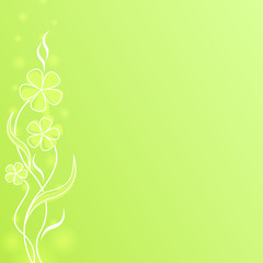 Abstract light green flower spring background