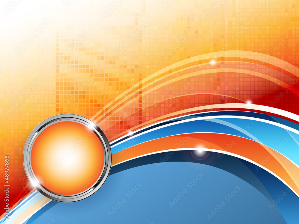 Poster vector wavy lines with copy space. eps10