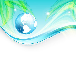 environmental vector concept background with globe. Eps10