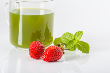 Strawberry and Vegetable juice.