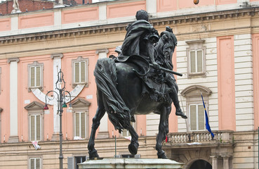Obraz premium Bronze statue. Piacenza. Emilia-Romagna. Italy.