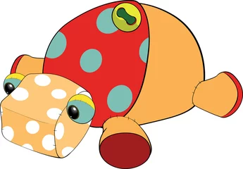 Muurstickers Soft toy a turtle © liusa