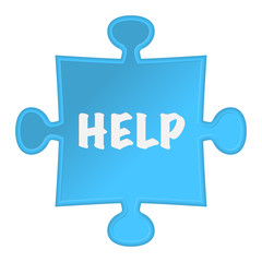 pieces of puzzle and word 