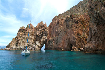 mouillage près de arche de Scandola