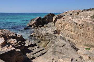 Fototapeta na wymiar Küste bei Ses Covetes, Mallorca