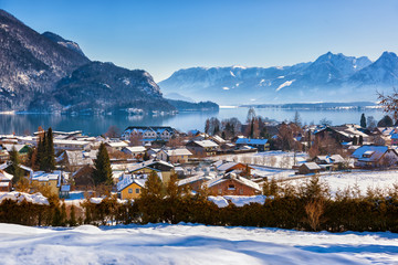 Mountains ski resort St. Gilgen Austria