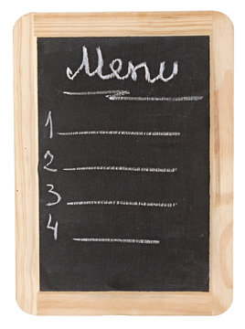 Menu blackboard. a space for writing on a black background.