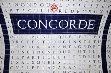 Concorde metro wall, Paris