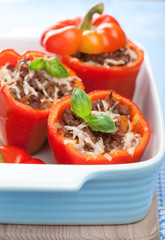 stuffed paprika with meat and vegetables