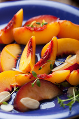 nectarines and plums in syrup