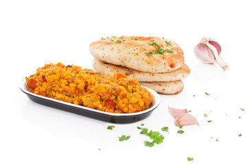 Dal with naan.