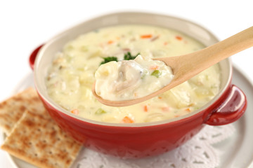 New England clam chowder