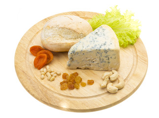 Slice of blue cheese