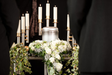 Grief - urn Funeral and cemetery