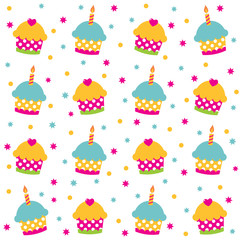Birthday seamless pattern