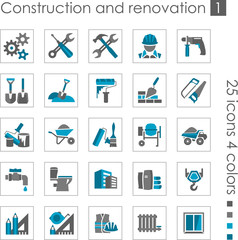 Constraction and renovation icons 1