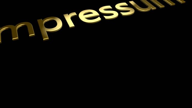 Impressum Goldschrift