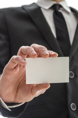 Blank visiting card