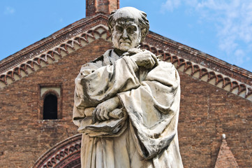 Gian Domenico Romagnosi Statue.Piacenza. Emilia-Romagna. Italy.