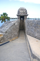 Walls of an old Fort in St. Augustine, Florida.
