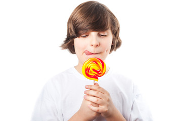 Boy with candy