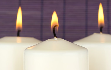 Burning candles