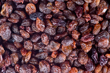 Black raisins texture