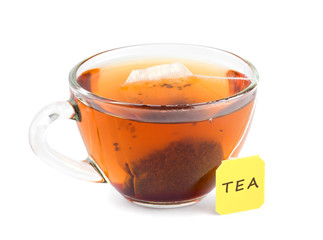 Cup of tea with teabag