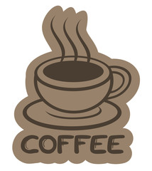 Coffee sticker