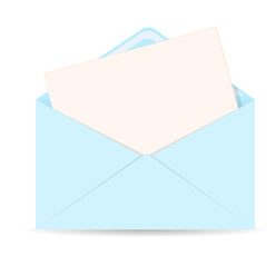 Open envelope with letter vector icon - EPS 10