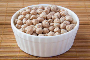 chick-pea in white ceramic cup
