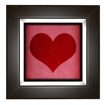Modern love frame with heart design
