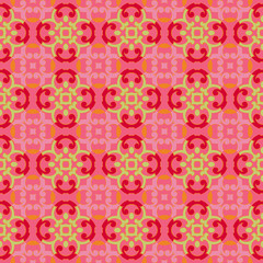 Baroque pattern with flowers in bright colors