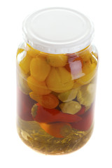 jar with vegetables