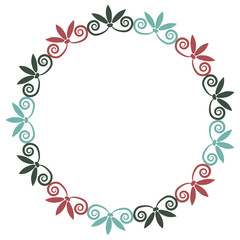 Decorative round floral framework