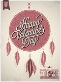 &quot;Vintage typewriter with happy valentine's day slogan&quot; Stock image and