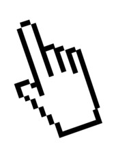 Fingerzeig in Pixelgrafik