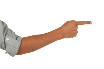 Arm with hand pointing to the side