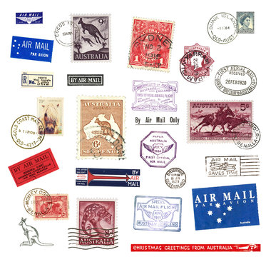 Briefmarken und Poststempel aus Australien