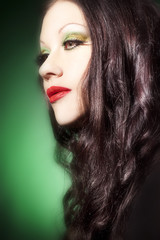 Beautiful young Lady with strong, glossy hair