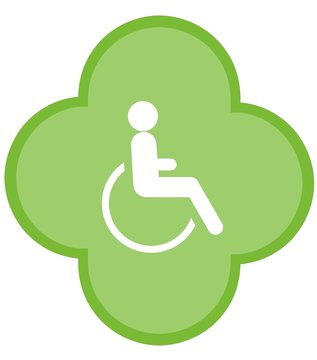Personne handicapée en fauteuil roulant 