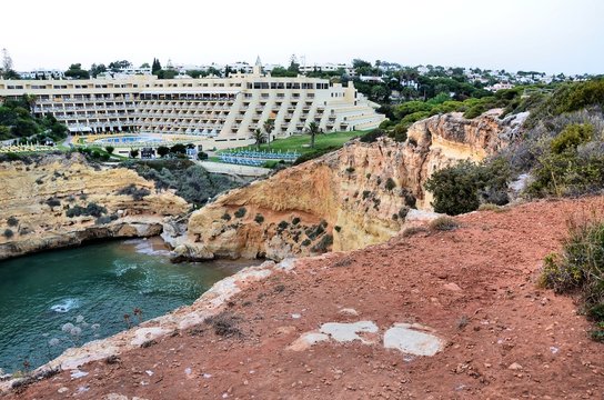 View Over An Hotel In Algarve Near The Cliff
