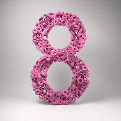 The number eight made out of small number eights