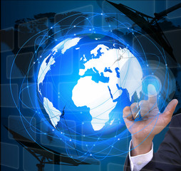 The social network.Internet and  telecommunication concept